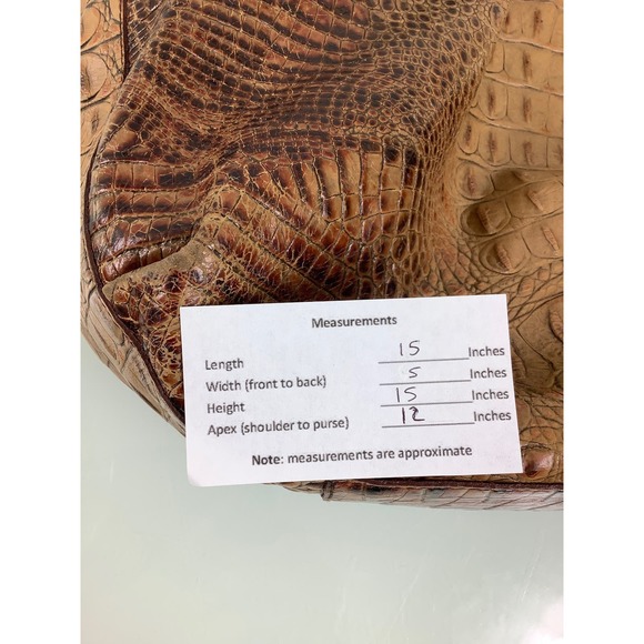 Brahmin Toasted Almond Anne Large Croc Tote Handmade purse bag - Picture 12 of 12